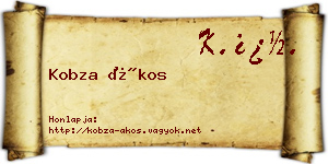 Kobza Ákos névjegykártya