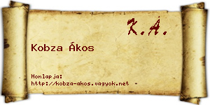 Kobza Ákos névjegykártya