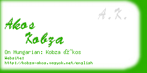 akos kobza business card